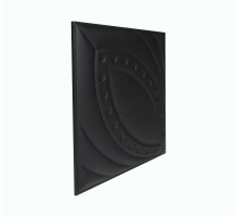 Мягкая стеновая панель из экокожи Petal 400х400 мм - Black