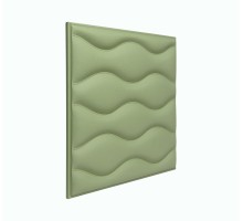 Мягкая стеновая панель из экокожи Wave 400 х 400 мм - Olive