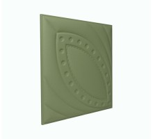 Мягкая стеновая панель из экокожи Petal 400х400 мм - Olive